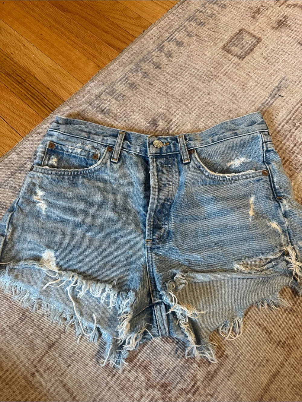 Agolde Parker denim shorts